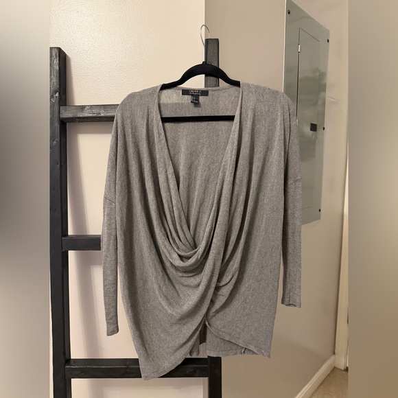 Forever 21 Grey Draped Sweater - Picture 2 of 5